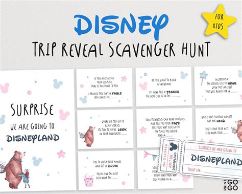 Disney Reveal Scavenger Hunt Printable